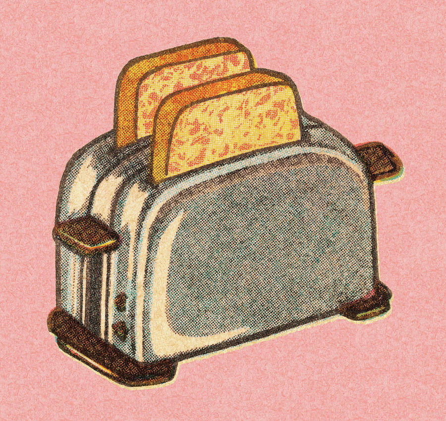 Bread Drawing - Bread in Toaster #1 by CSA Images