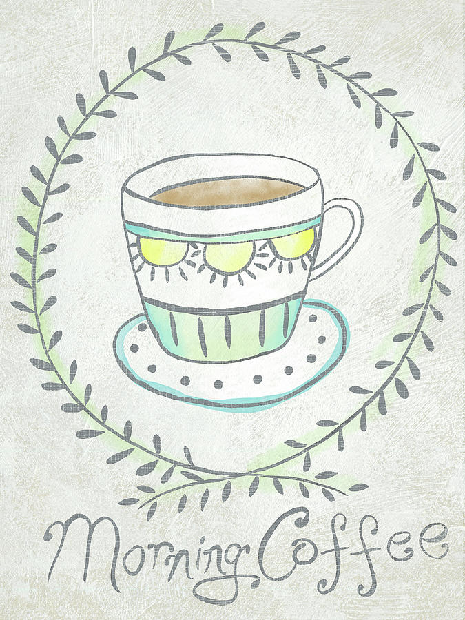 Coffee Painting - Breakfast Club I #1 by Chariklia Zarris