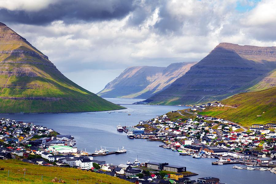 Breathtaking Cityscape Of Klaksvik Town Photograph by Ivan Kmit - Fine ...