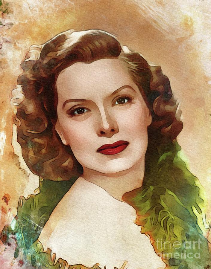 Brenda Joyce, Vintage Actress Painting by Esoterica Art Agency Pixels