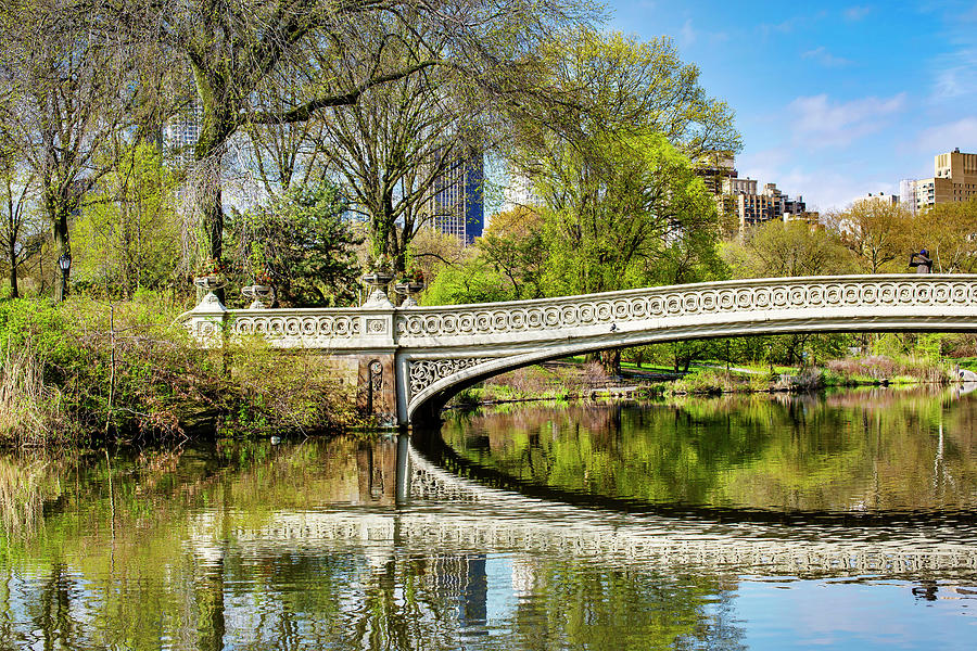 Bridge & Lake, Central Park Nyc #1 Digital Art by Lumiere