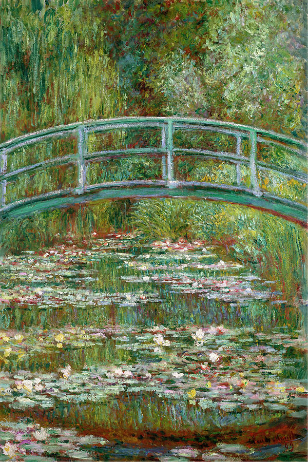 Bridge Over A Pond Of Water Lilies Painting By Claude O Monet Pixels   1 Bridge Over A Pond Of Water Lilies Claude O Monet 