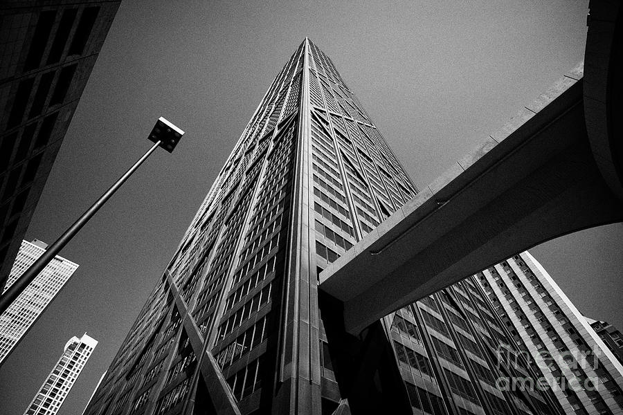 Chicago Photograph - Bridge To The Parking Garage Inside The 875 North Michigan Avenue The John Hancock Center Skyscraper 1 by Joe Fox Chicago Photograph - Bridge To The Parking Garage Inside The 875 North Michigan Avenue The John Hancock Center Skyscraper 1 by Joe Fox