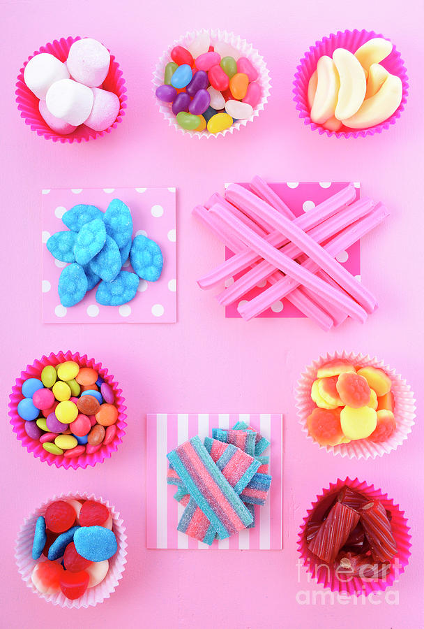 Bright colorful candy background #1 Photograph by Milleflore Images