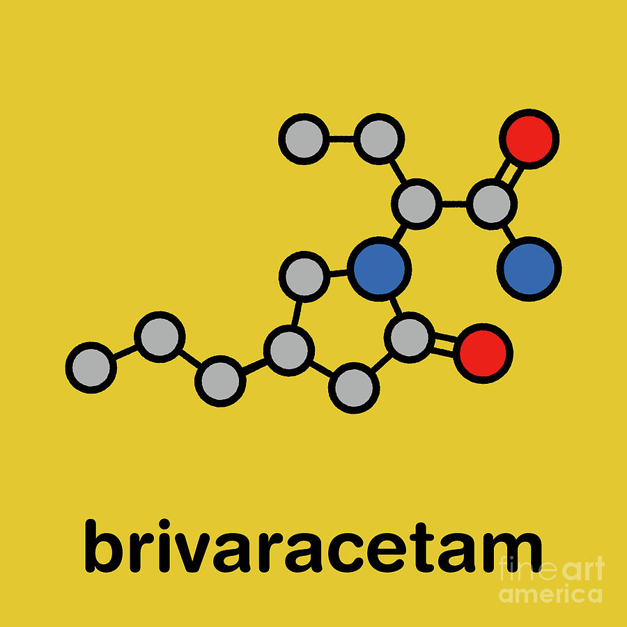 Brivaracetam Anticonvulsant Drug Molecule #1 Photograph by Molekuul/science Photo Library
