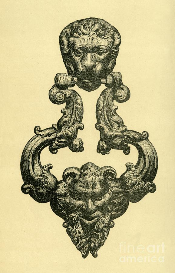 Bronze Knocker #1 Drawing by Print Collector