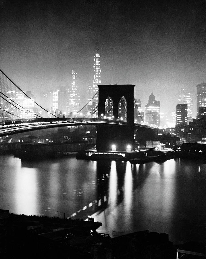 Brooklyn Bridge Photograph by Andreas Feininger