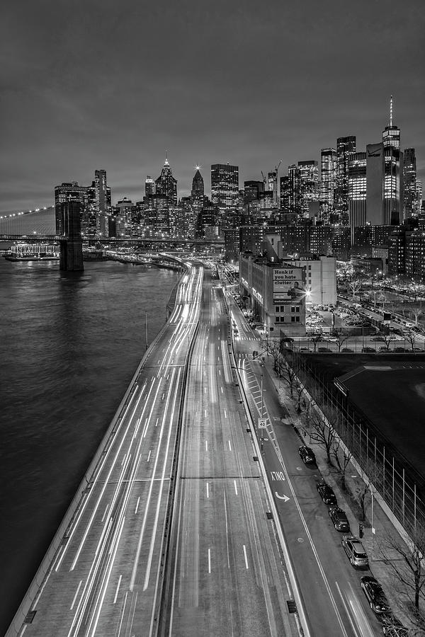Brooklyn Bridge, FDR and Manhattan Skyline #1 Photograph by Susan Candelario