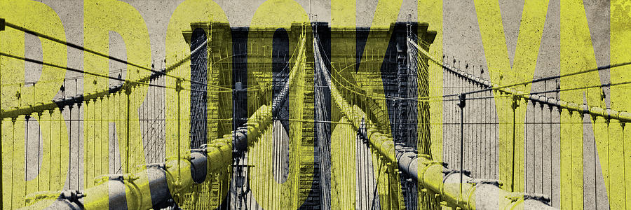 Typography Photograph - Brooklyn Bridge Type #1 by Emily Navas