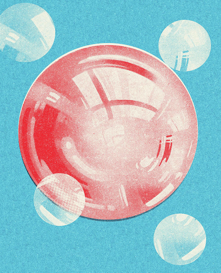Vintage Drawing - Bubbles #1 by CSA Images