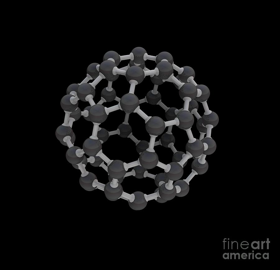Buckminsterfullerene Molecule (c60) #1 Photograph by Mikkel Juul Jensen/science Photo Library