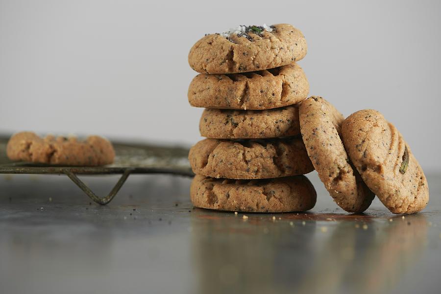 Buckwheat Cookies With Peanut Butter And Rosemary #1 Photograph by Charlotte Kibbles
