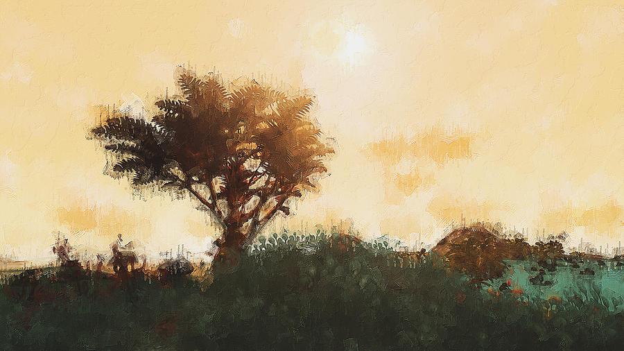 Bucolic Paradise - 48 #1 Painting by AM FineArtPrints