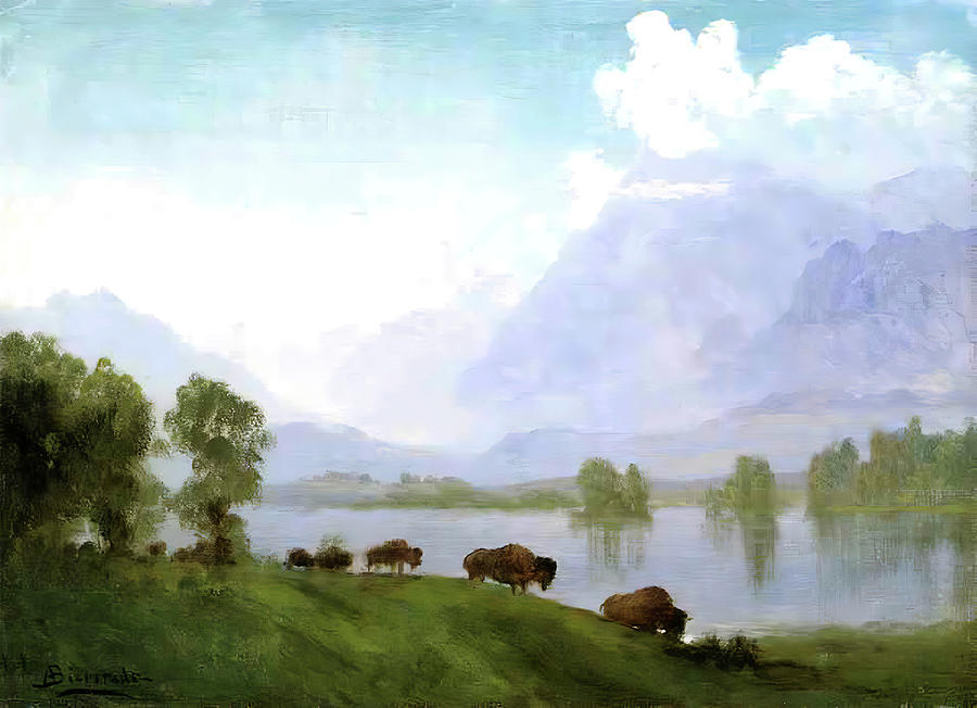 Buffalo Country #2 Painting by Albert Bierstadt