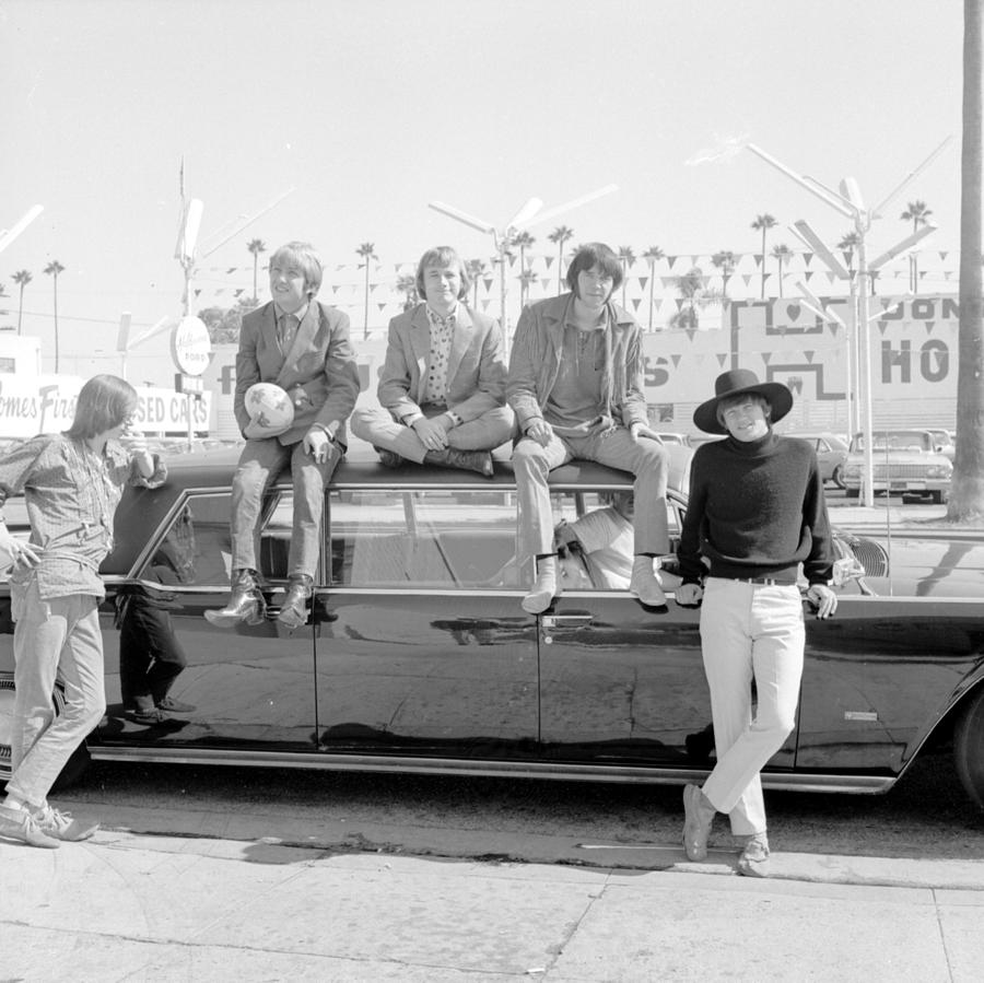 Neil Young Photograph - Buffalo Springfield On A Car #1 by Michael Ochs Archives