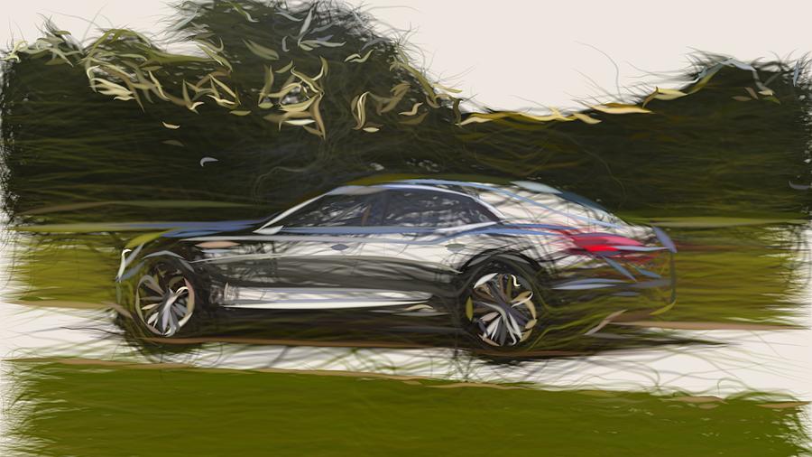 Buick Avenir Drawing #2 Digital Art by CarsToon Concept