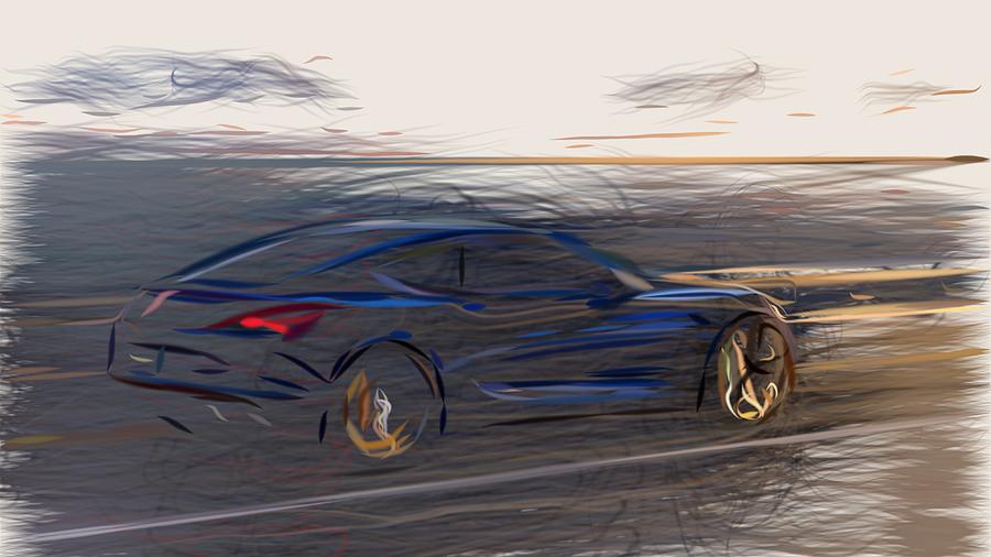 Buick Avista Draw #2 Digital Art by CarsToon Concept