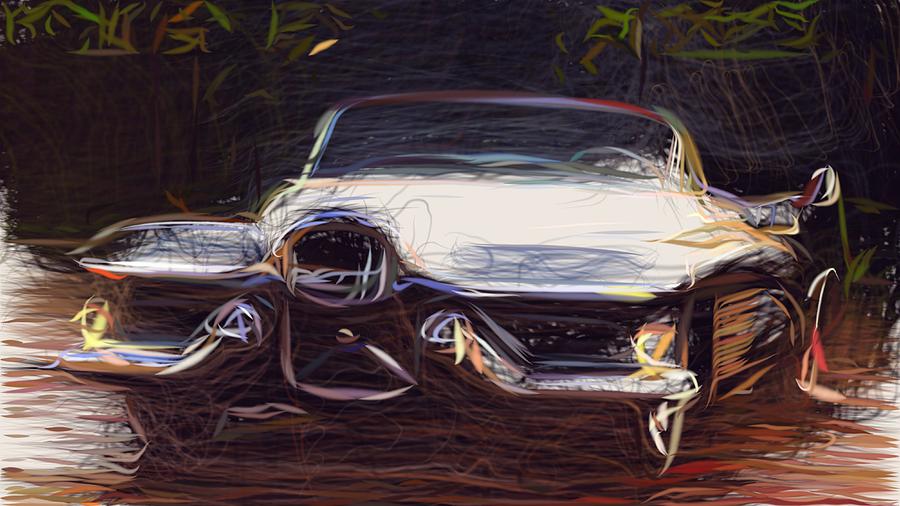 Buick LeSabre Draw #1 Digital Art by CarsToon Concept