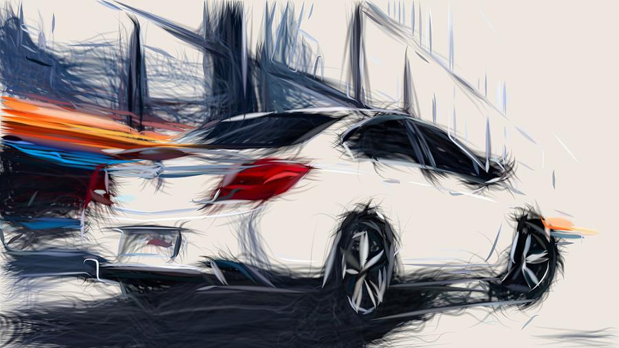 Buick Regal GS Draw #1 Digital Art by CarsToon Concept