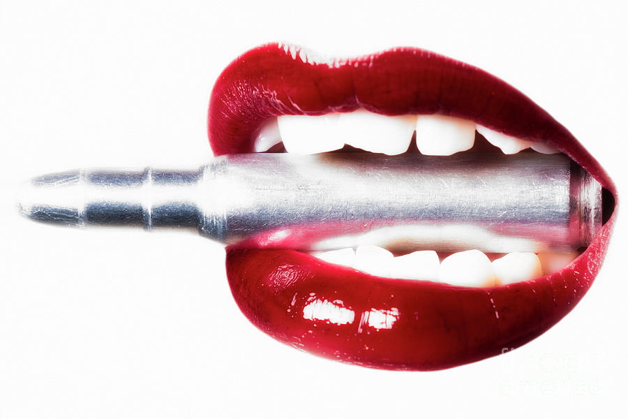 Female Photograph - Bullet Lips by Erik Brede Female Photograph - Bullet Lips by Erik Brede