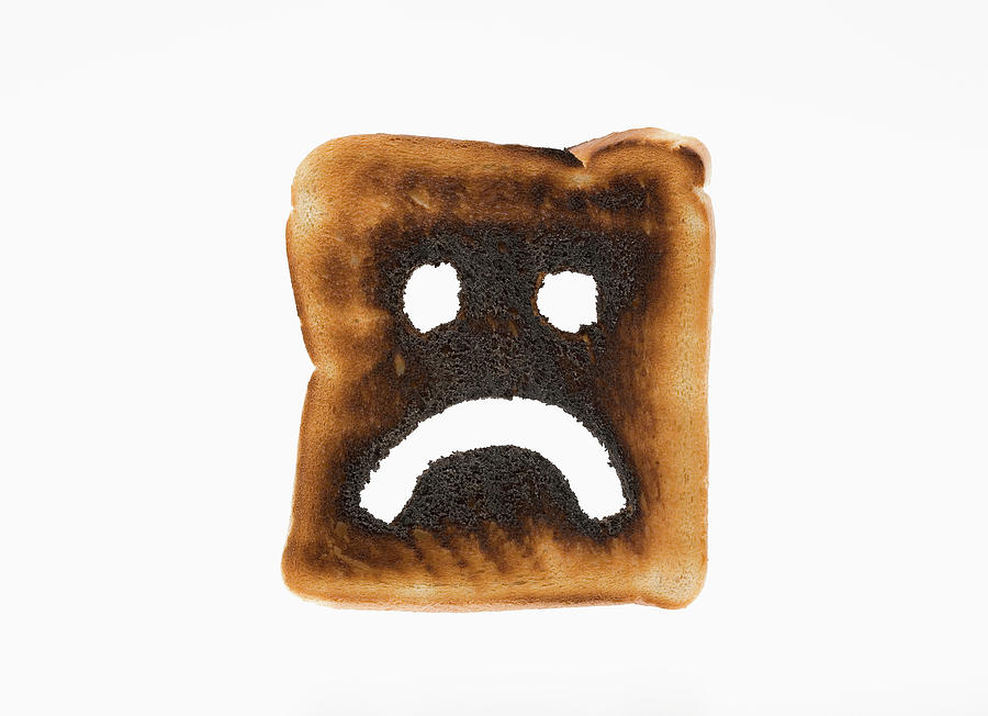Still Life Digital Art - Burnt Toast With Sad Face On It #1 by Tiina & Geir