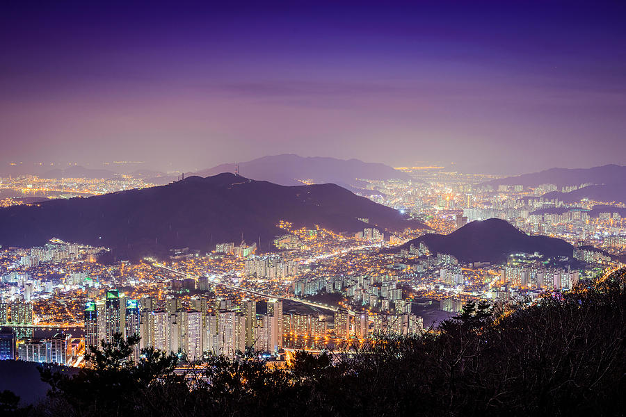 Cityscape Photograph - Busan, South Korea Cityscape #1 by Sean Pavone