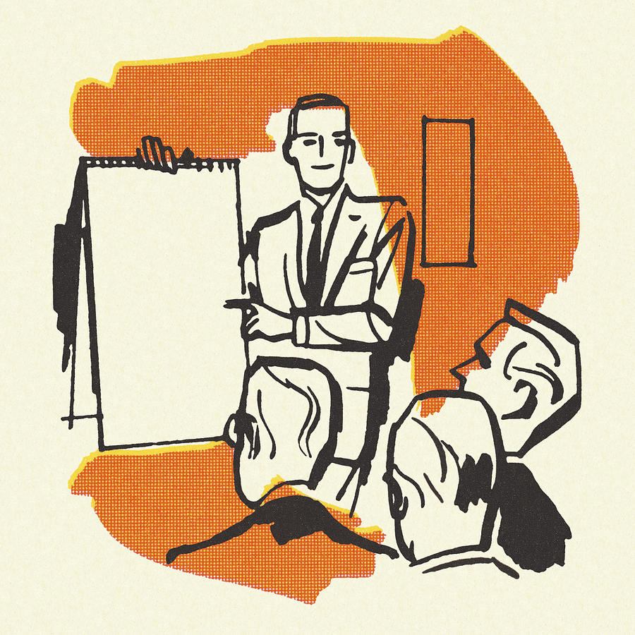 Businessmen in a Meeting Drawing by CSA Images - Pixels