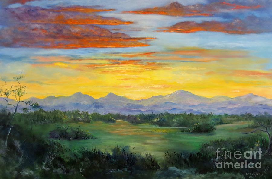 Sunset Painting - Busters Ranch by Lee Piper