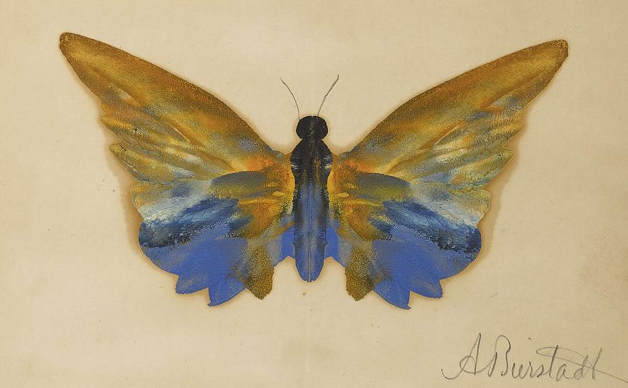 Butterfly Painting by Albert Bierstadt