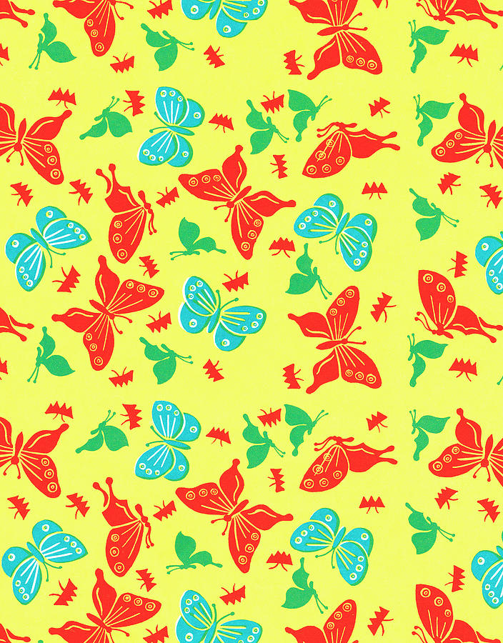 Butterfly Drawing - Butterfly pattern #1 by CSA Images