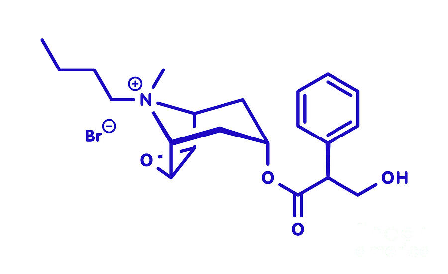 Butylscopolamine Drug Molecule Photograph by Molekuul/science Photo Library