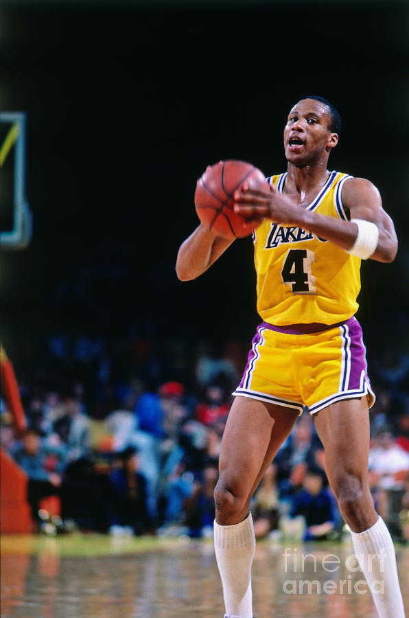 Byron Scott Los Angeles Lakers #1 Photograph by Andrew D. Bernstein