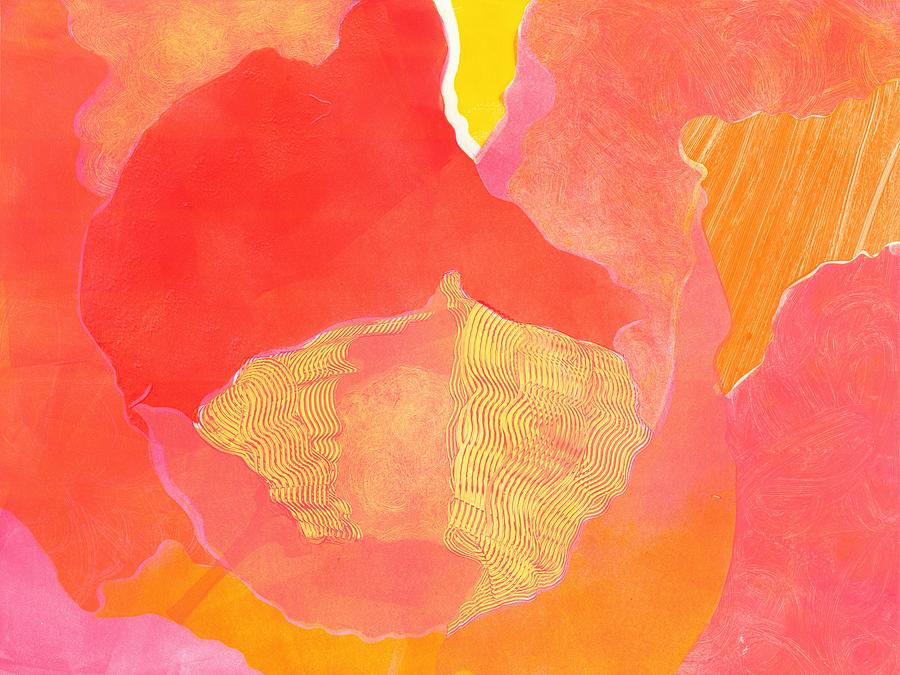 Abstract Painting - Cabbage Rose II #1 by Carolyn Roth