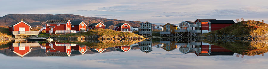 Cabins At Sommaroy, Tromso, Norway #1 Photograph by David Clapp
