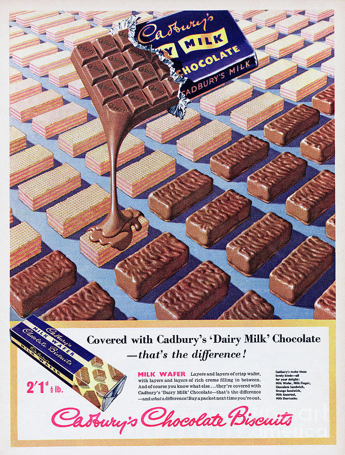 Cadburys Dairy Milk Chocolate Photograph by Picture Post - Fine Art America