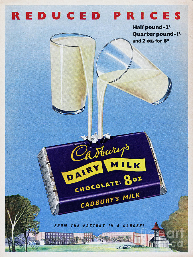 Cadburys Dairy Milk Photograph by Picture Post
