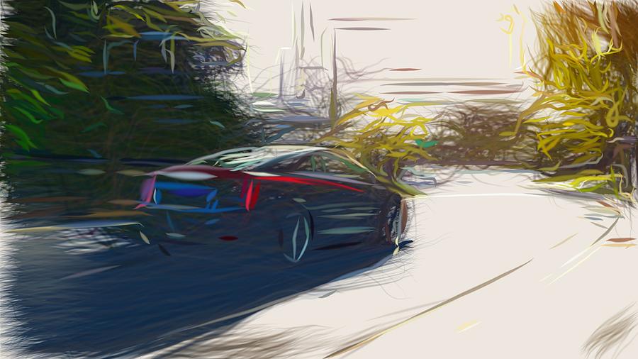 Cadillac ELR Draw #2 Digital Art by CarsToon Concept