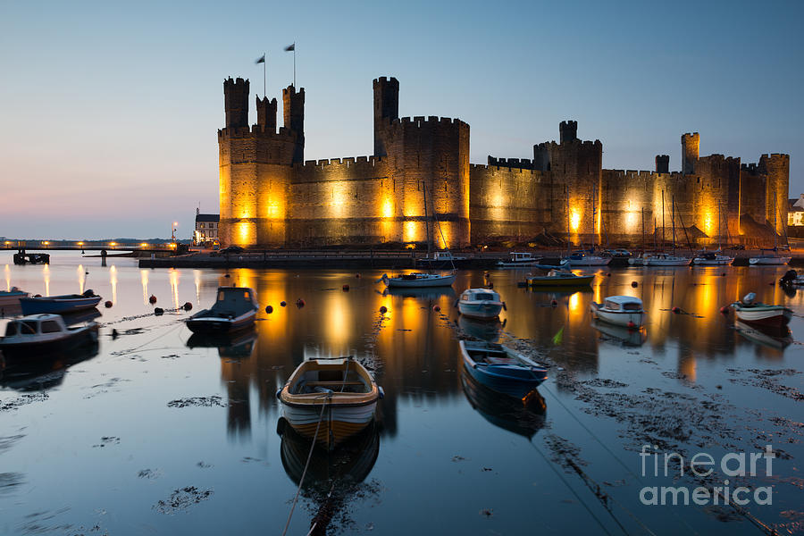 Tide Photograph - Caernarfon Castle , North Wales by Stocker1970 Tide Photograph - Caernarfon Castle , North Wales by Stocker1970