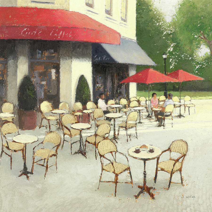 Bicycle Painting - Cafe Du Matin II #1 by James Wiens