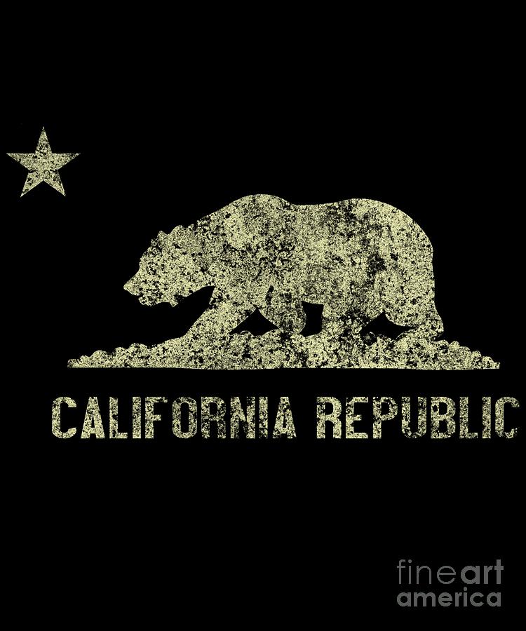 California Republic Vintage #1 Digital Art by Flippin Sweet Gear