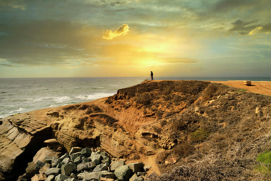 California, San Diego, Point Loma, Sunset Cliffs #1 Digital Art by Glowcam