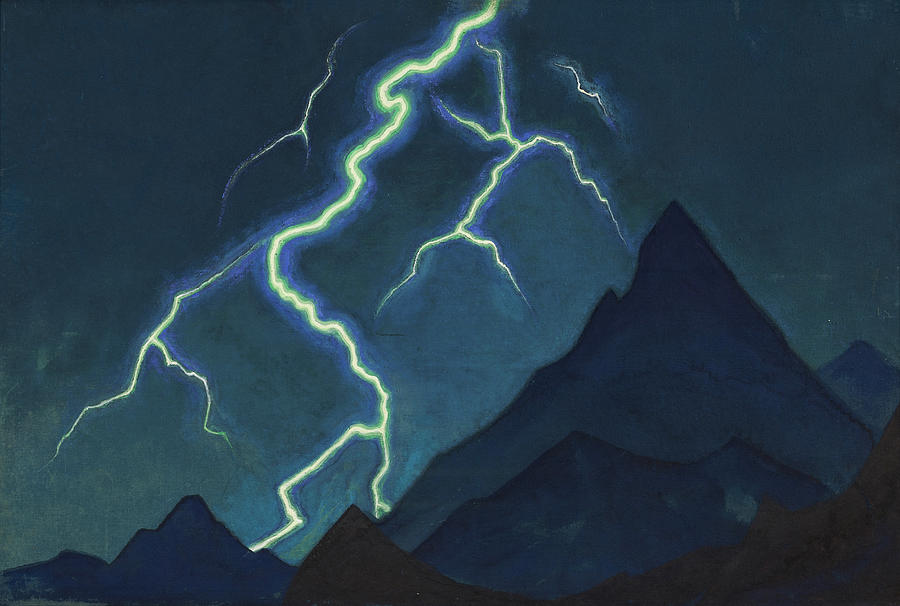 Call of the Heaven - Lightning Painting by Nicholas Roerich - Fine Art  America