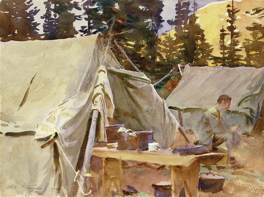 John Singer Sargent Painting - Camp at Lake OHara. #1 by John Singer Sargent
