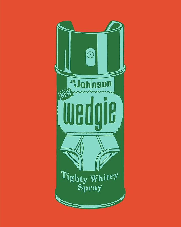 Vintage Drawing - Can of Wedgie Spray #1 by CSA Images