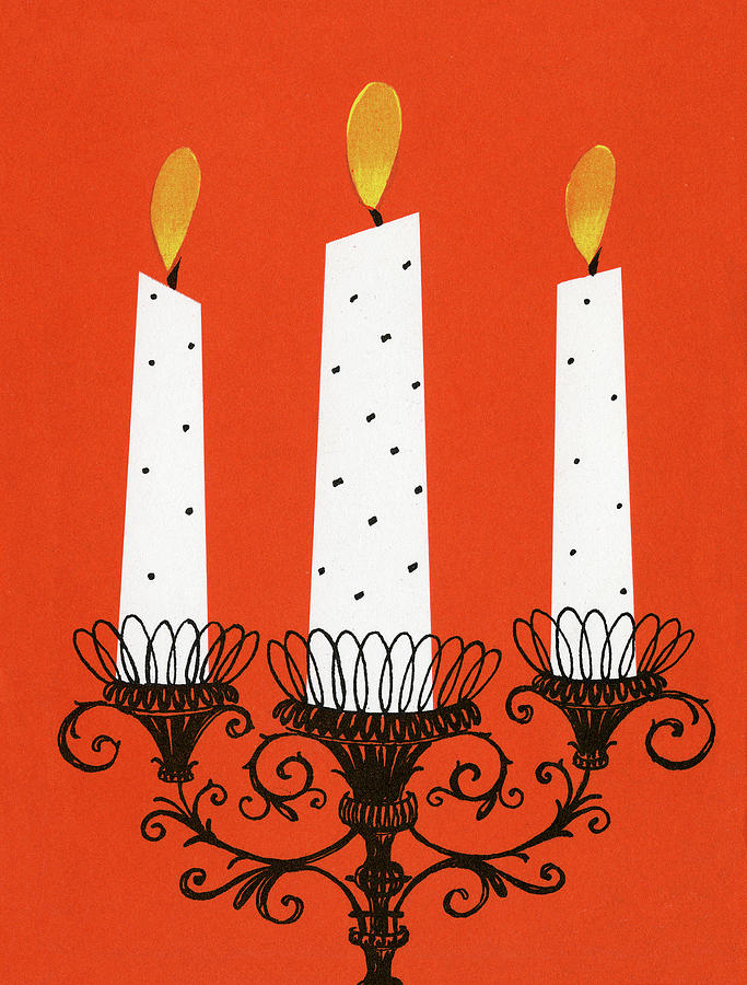 Halloween Drawing - Candelabra #1 by CSA Images