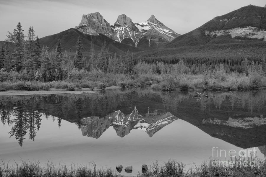 Canmore Three Sisters Brilliant Sunrise #1 Photograph by Adam Jewell