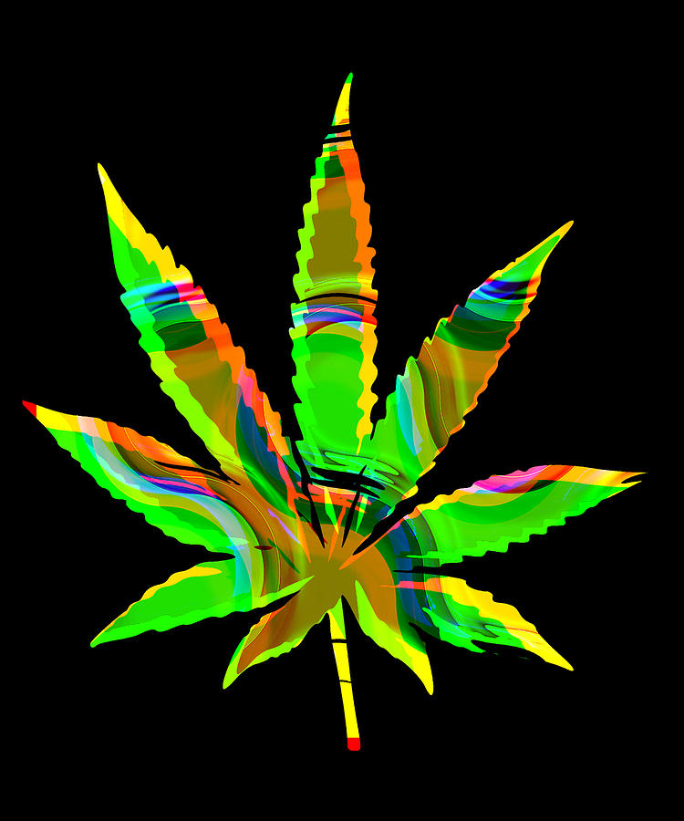 Cannabis Rainbow Design 102 Digital Art by Kaylin Watchorn