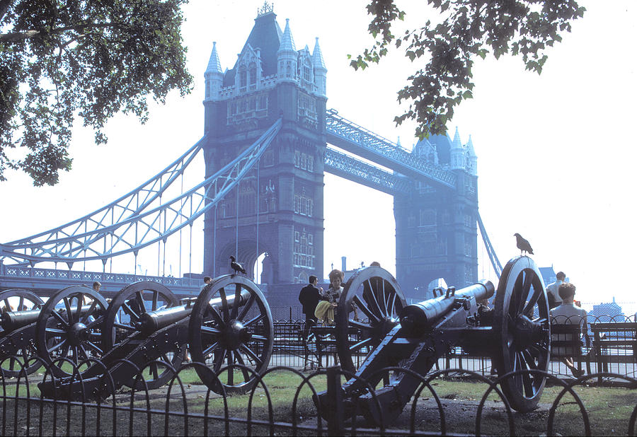Canons At Tower Bridge In London Photograph