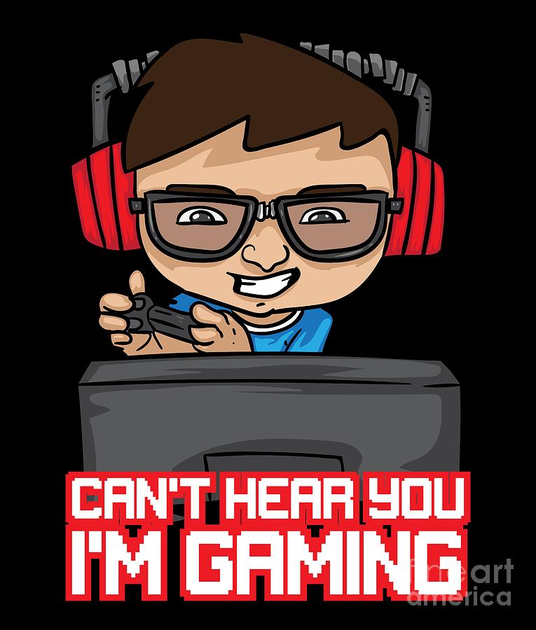 Music Digital Art - Cant Hear You Im Gaming #3 by Mister Tee