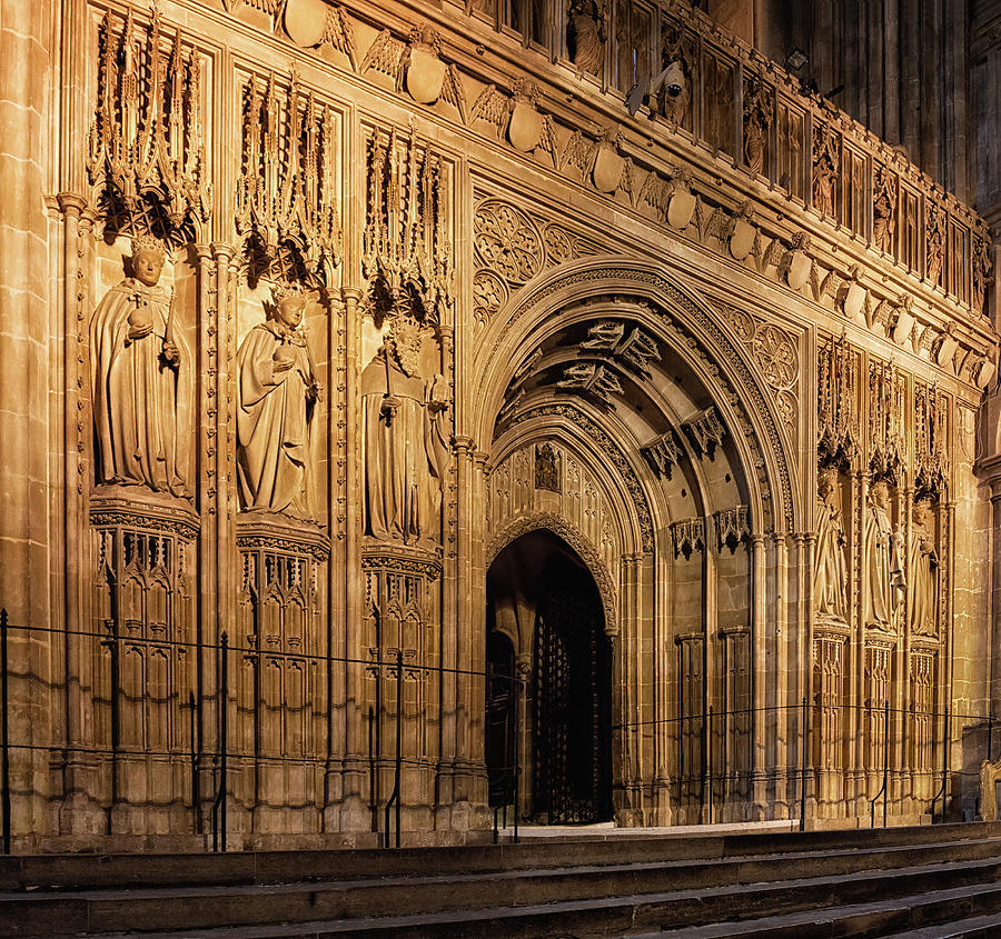 Canterbury Cathedral Choir Screen Photograph by Shirley Mitchell